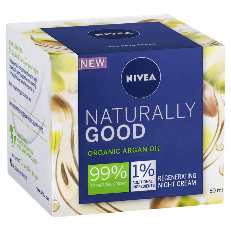 NIVEA Naturally Good Regenerating Face Moisturiser Night 50ml