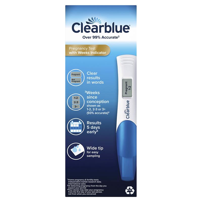 Clearblue Digital Pregnancy Test Weeks Indicator 2 Tests