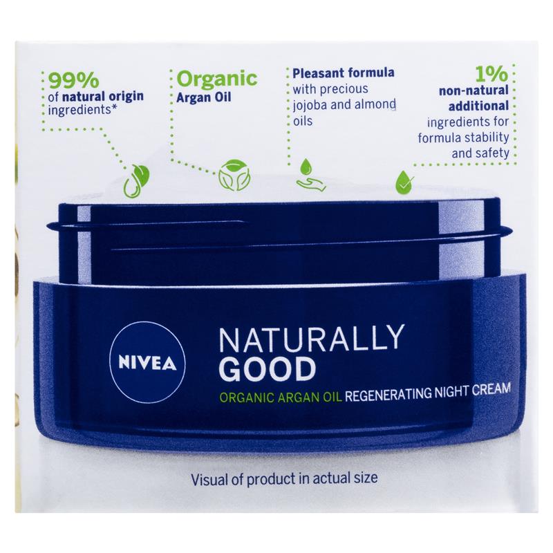 NIVEA Naturally Good Regenerating Face Moisturiser Night 50ml