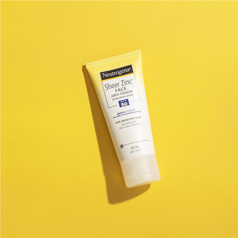 Neutrogena Sheer Zinc Face Dry-Touch Sunscreen Lotion SPF50 59mL