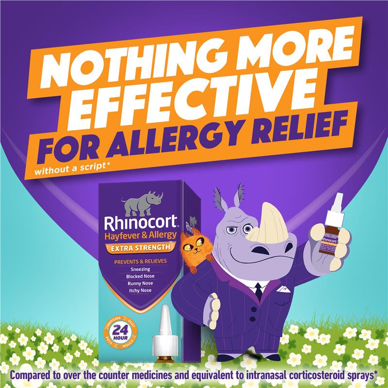 Rhinocort Extra Strength Hayfever & Allergy Nasal Spray 120 Sprays