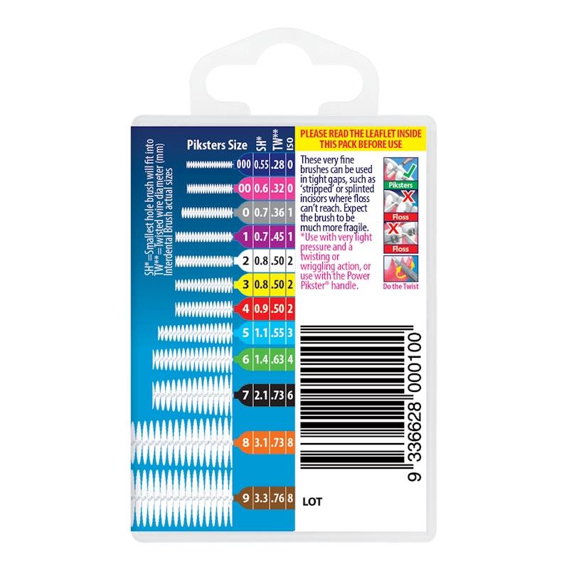 Piksters Interdental Brushes Grey Size 0 40pk