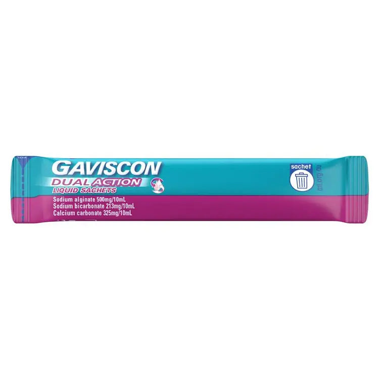 Gaviscon Dual Action Liquid Sachets Peppermint 24 Pack