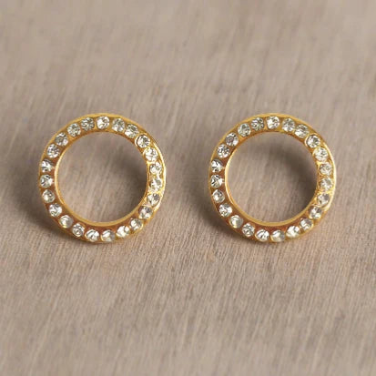 12mm Open Round CZ Gold