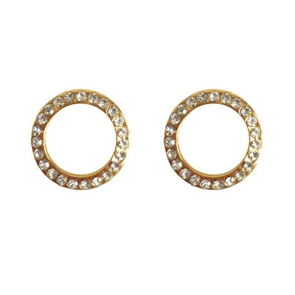 12mm Open Round CZ Gold
