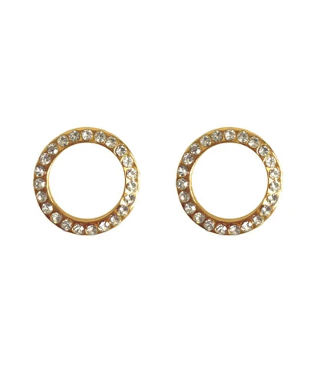 12mm Open Round CZ Gold