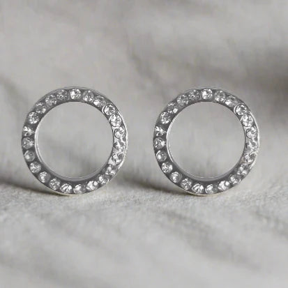 12mm Open Round CZ Silver
