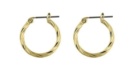 19mm Twist Hoop Gold