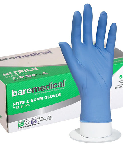 Bare Medical Nitrile Blue Glove Small - 200 Pack