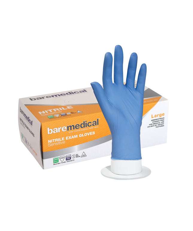 Bare Medical Nitrile Blue Glove Large - 200 Pack