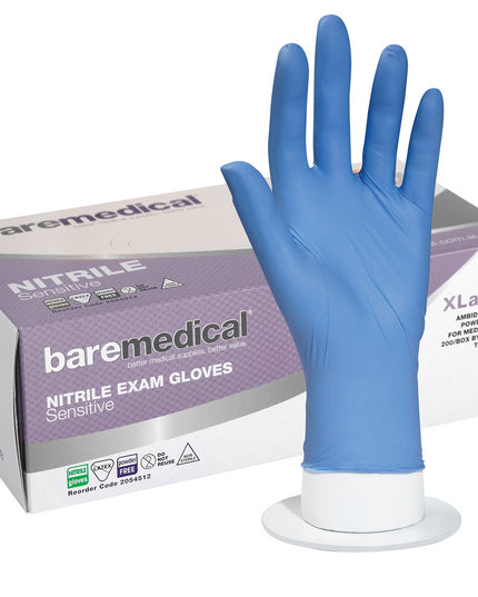 Bare Medical Nitrile Purple Glove Extra-Large - 180 Pack