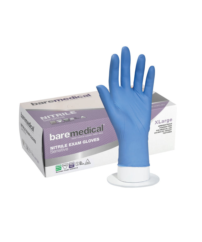 Bare Medical Nitrile Purple Glove Extra-Large - 180 Pack