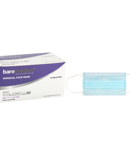 Bare Medical Surgical Face Mask Level 2 | 50 Pack