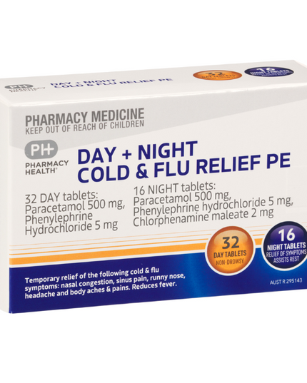 Pharmacy Health Day + Night Cold & Flu Relief PE