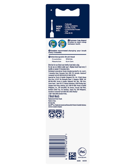 Oral-B Precision Clean Electric Toothbrush Refills 2 Pack