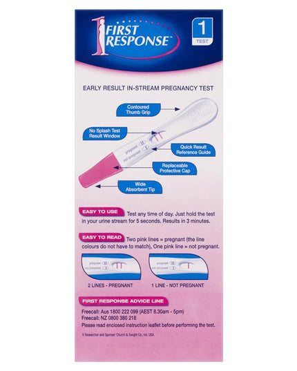 First Response Instream Pregnancy Test 1 Test