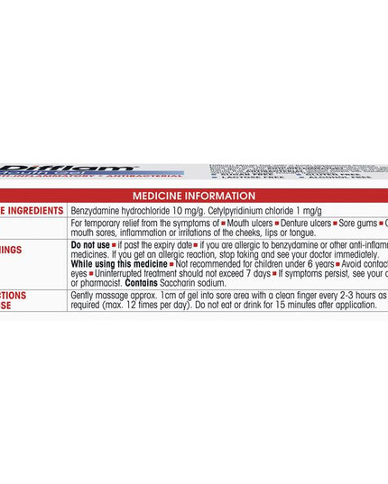 Difflam Anti-inflammatory Mouth Gel Peppermint 10g