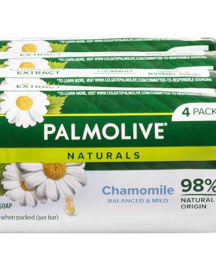 Palmolive Naturals Balanced & Mild Bar Soap Chamomile Extracts 4 x 90g