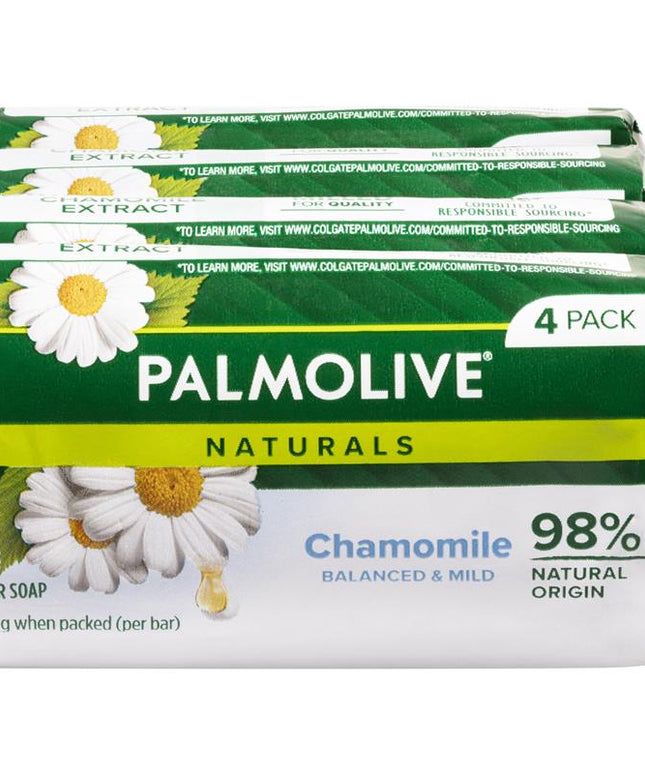 Palmolive Naturals Balanced & Mild Bar Soap Chamomile Extracts 4 x 90g