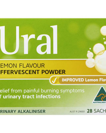 Ural Effervescent Powder Lemon 28 Sachets