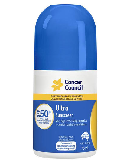 Cancer Council SPF 50+ Ultra 75ml Roll On