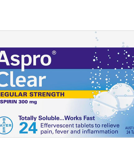 Aspro Clear Pain Relief 24 Soluble Tablets