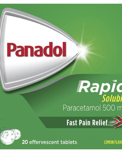 Panadol Rapid Soluble Paracetamol Pain Relief Tablets 500mg 20
