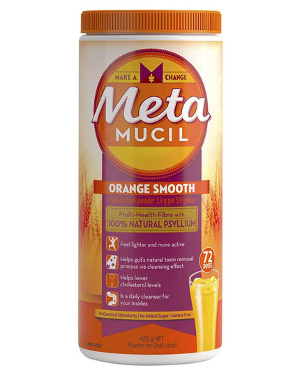 Metamucil Fibre Supplement Smooth Orange 72 Dose 425g