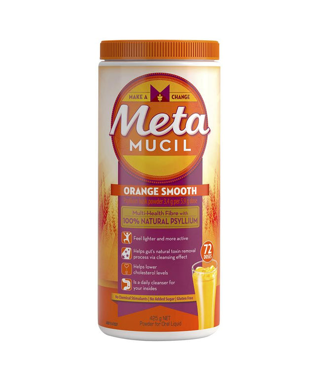 Metamucil Fibre Supplement Smooth Orange 72 Dose 425g