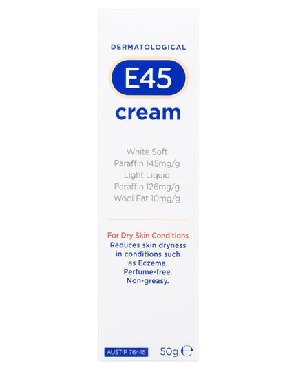 E45 Moisturising Cream for Dry Skin and Eczema 50g