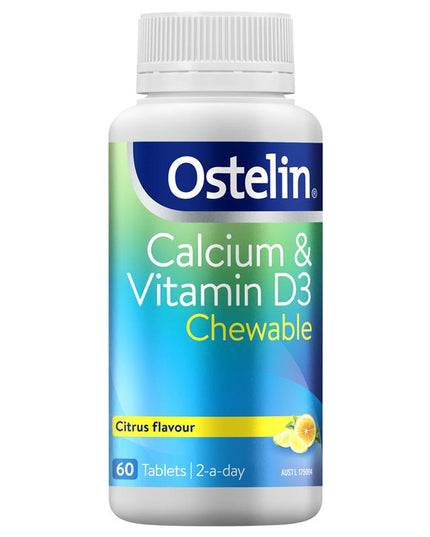 Ostelin Calcium & Vitamin D3 60 Chewable Tablets