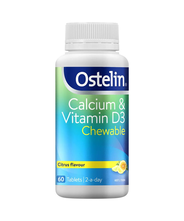 Ostelin Calcium & Vitamin D3 60 Chewable Tablets