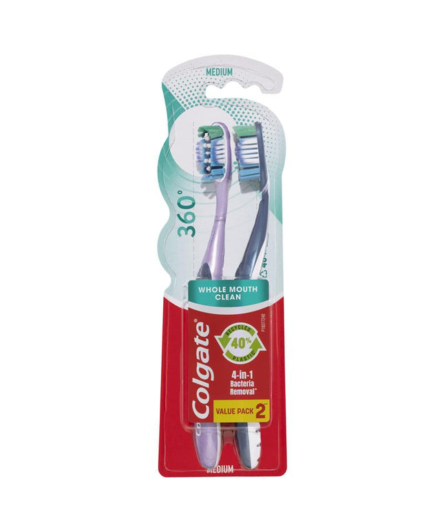 Colgate Toothbrush 360 Degree Medium Twin Pack
