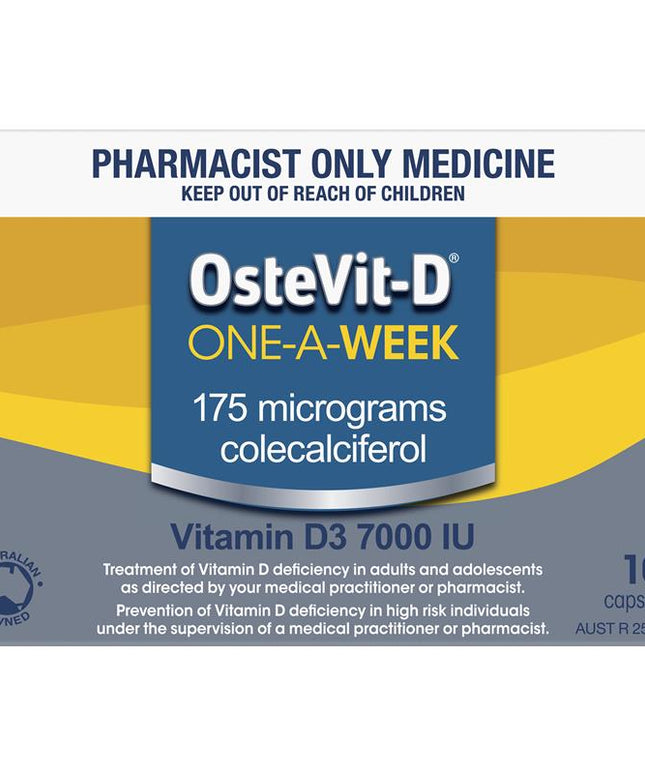 OsteVit-D Vitamin D3 7000IU 1-A-Week 10 Capsules (S3)