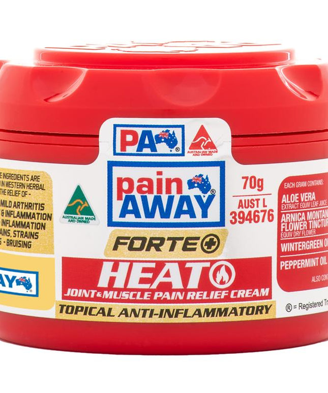Pain Away Forte + Heat Joint & Muscle Pain Relief Cream 70g