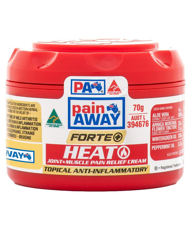 Pain Away Forte + Heat Joint & Muscle Pain Relief Cream 70g