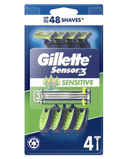 Gillette Sensor 3 Sensitive Disposables Male 4 Pack
