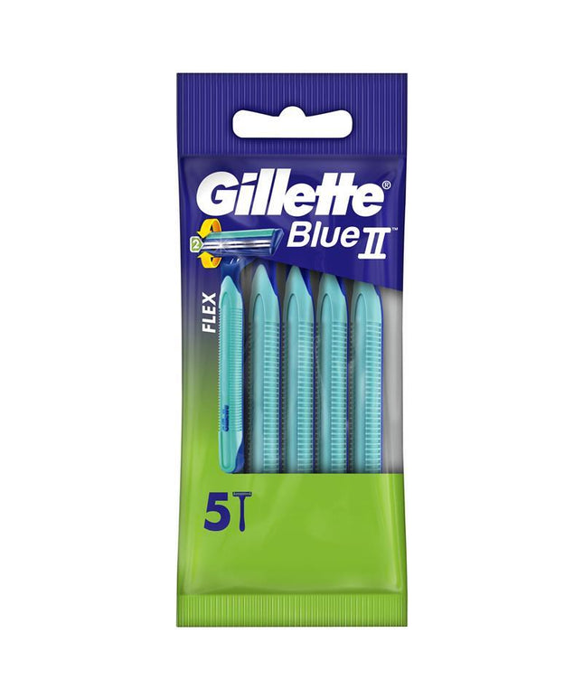 Gillette Disposable Razors Blue II Plus 5 Pack Pivot