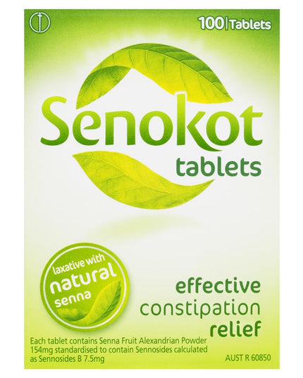 Senokot Tablets Constipation Relief Laxative 100 Pack