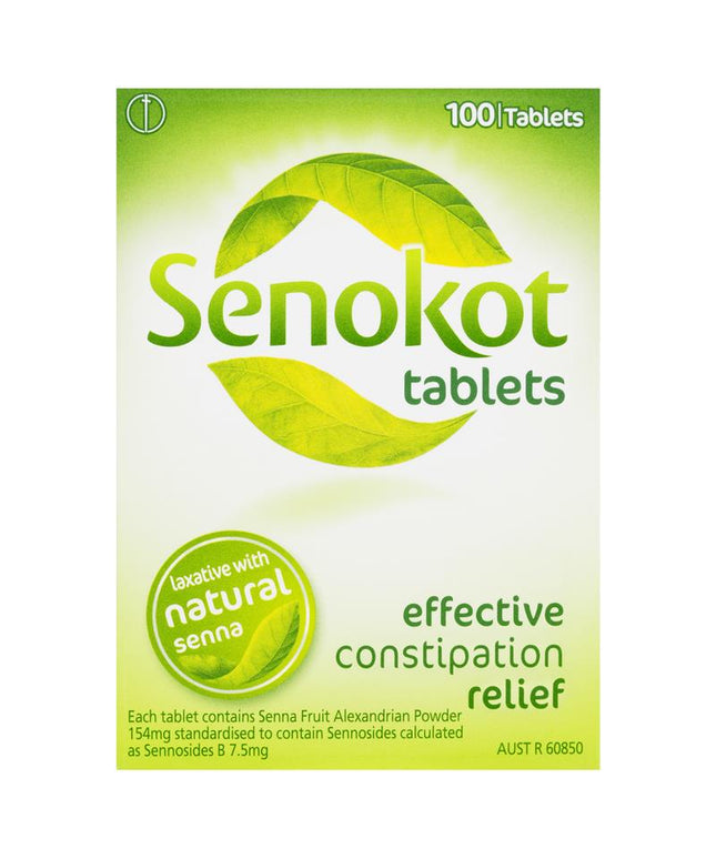 Senokot Tablets Constipation Relief Laxative 100 Pack