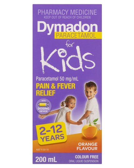 Dymadon for Kids Orange 2 years - 12 years 200mL