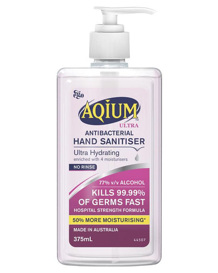 Aqium Antibacterial Hand Sanitiser Ultra 375ml