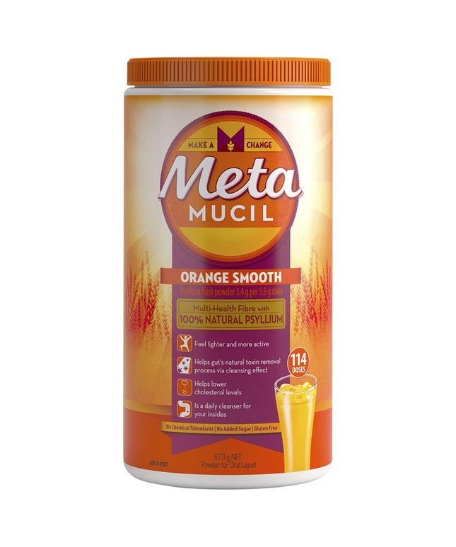 Metamucil Fibre Supplement Smooth Orange 114 Dose 673g