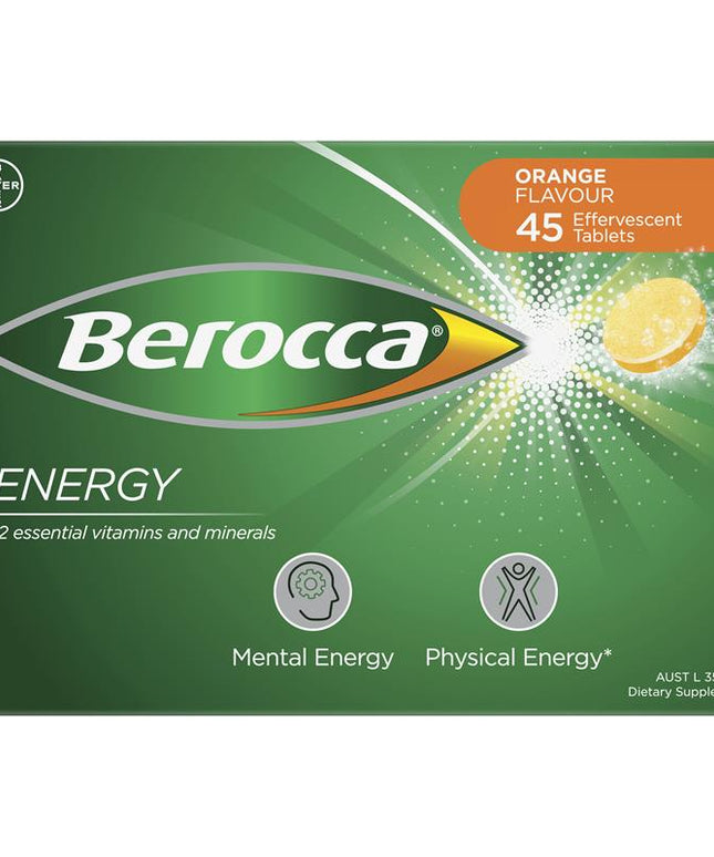Berocca Energy Orange 45 Effervescent Tablets