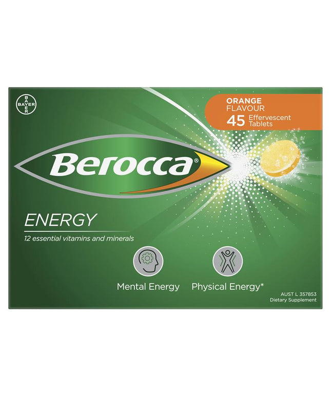 Berocca Energy Orange 45 Effervescent Tablets