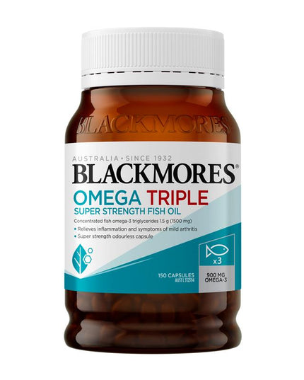 Blackmores Omega Triple Super Strength Fish Oil 150 Capsules