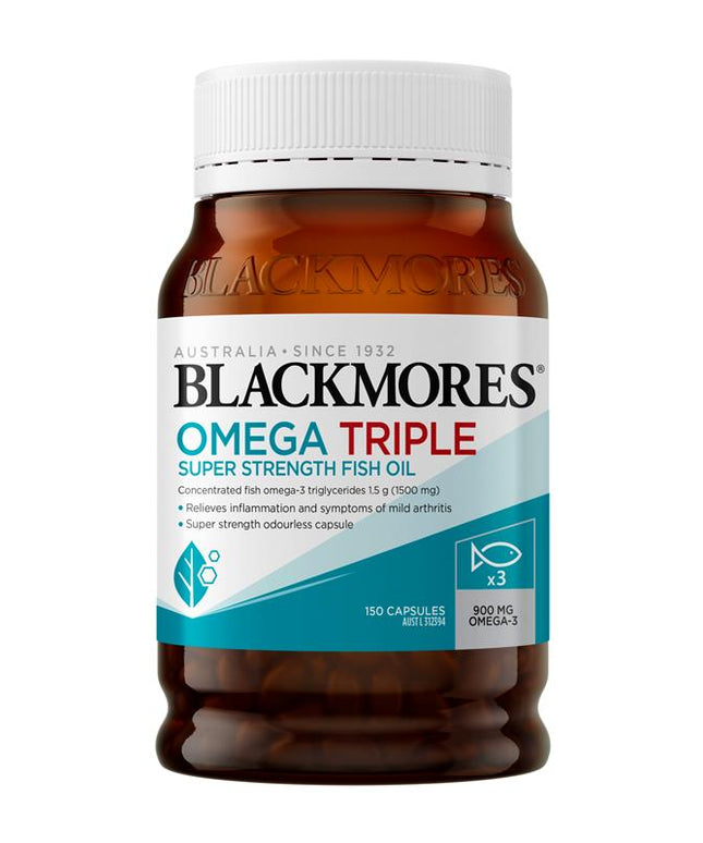 Blackmores Omega Triple Super Strength Fish Oil 150 Capsules