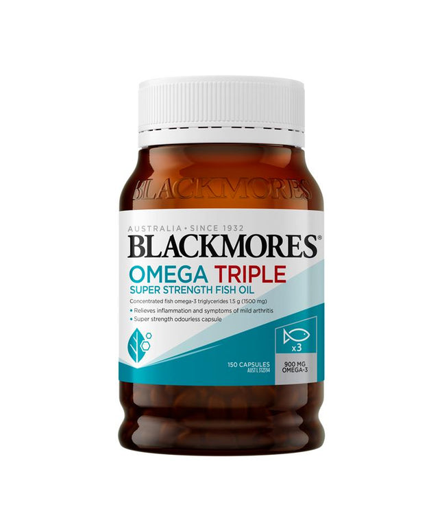 Blackmores Omega Triple Super Strength Fish Oil 150 Capsules