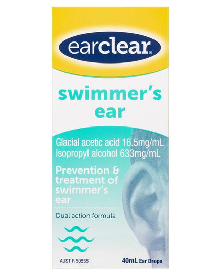 EarClear Swimmer's Ear Drops 40mL – Prevention & Treatment of Swimmer's Ear