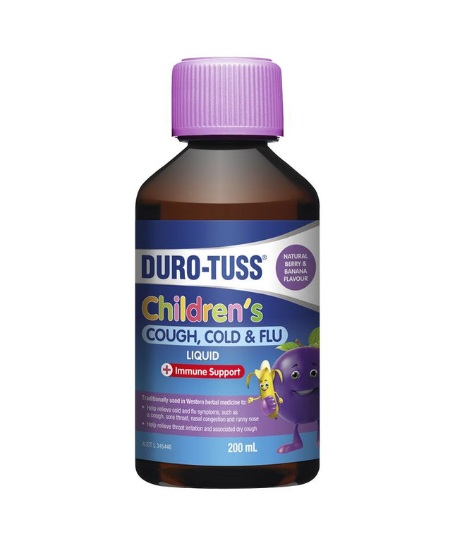 DURO-TUSS Childrens Cough Cold and Flu Liquid 200ml